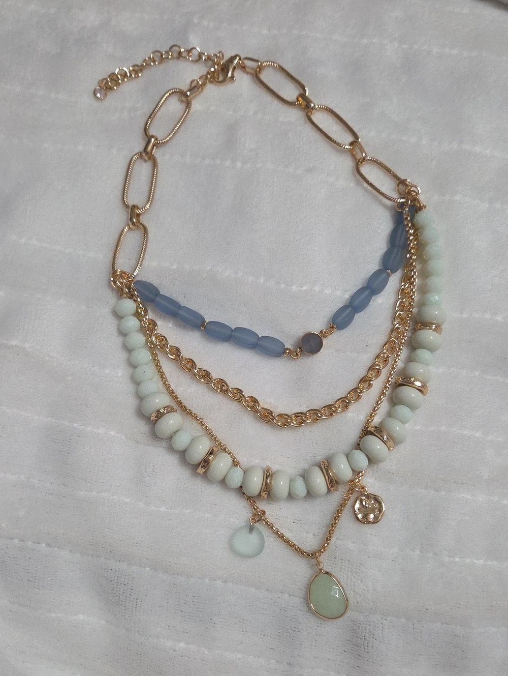 Multi Strand Ocean Charm Necklace